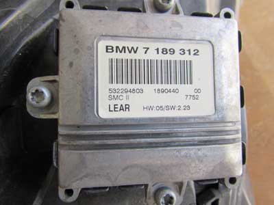 BMW Adaptive Xenon Headlight w/ Control Modules, Left ZKW 63117161669 E90 E91 323i 325i 328i 330i 335i Coupe Wagon7